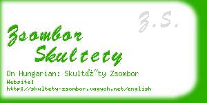 zsombor skultety business card